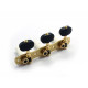 CLASSIC 1800 BOUTON EBONY SOLID BRASS 1:14