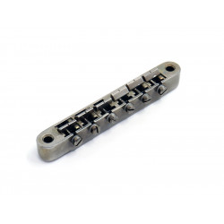 FABER BRIDGE ABRH, FOR GIBSON® ABR-1, AGED NICKEL, BRASS SADDLES NICKEL AGED