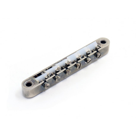 FABER BRIDGE ABRH, FOR GIBSON® ABR-1, AGED NICKEL, NYLON SADDLES