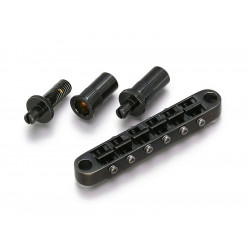 LP GOTOH BRIDGE 6.5mm HOLES+ STUDS BLACK