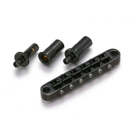 LP GOTOH BRIDGE 6.5mm HOLES+ STUDS BLACK