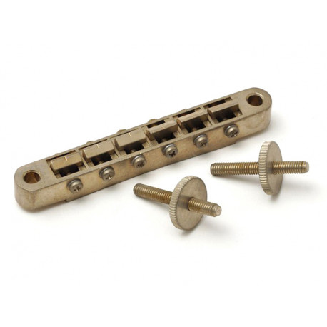 LP GOTOH BRIDGE VINTAGE NARROW 4.5mm HOLES NICKEL AGED