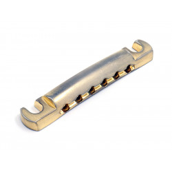 FABER TAILPIECE BRIDGE 59 VINTAGE ALU, GOLD AGED