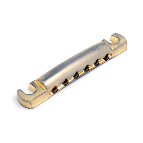 FABER TAILPIECE BRIDGE 59 VINTAGE ALU, GOLD AGED