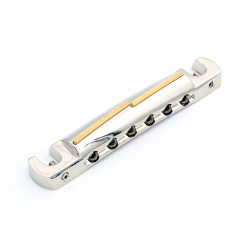 *FABER VINTAGE COMPENSATED WRAPAROUND TAILPIECE ALU NICKEL GLOSS "TONE BARS"