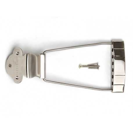 DUESENBERG 3-STEP DESIGN TRAPEZE TAILPIECE NICKEL (W SCREWS)