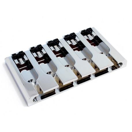 5-STRING 3-D TOP LOAD BASS BRIDGE CHROME (16.8mm +/-1mm PITCH)