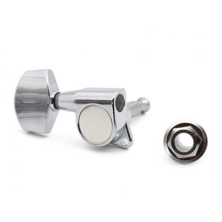 DER JUNG® MACHINE HEADS SCHALLER® STYLE 3+3 ELECTRIC OR ACOUSTIC GUITAR CHROME