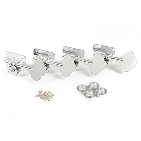 Pure Vintage '70s Bass Tuning Machines, Nickel/Chrome, (4)