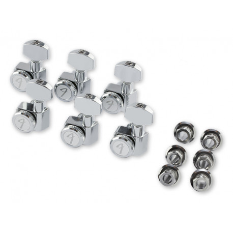 Locking Strat®/Tele® Tuning Machines, Left-Handed Polished Chrome (6)