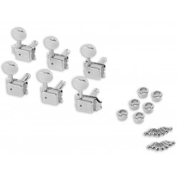 FENDER® AMERICAN VINTAGE STAGGERED TUNING MACHINES, NICKEL/CHROME, (6)
