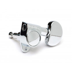 TONEPROS® MACHINE HEADS 3+3 GROVER® STYLE BUTTON 1:20 CHROME