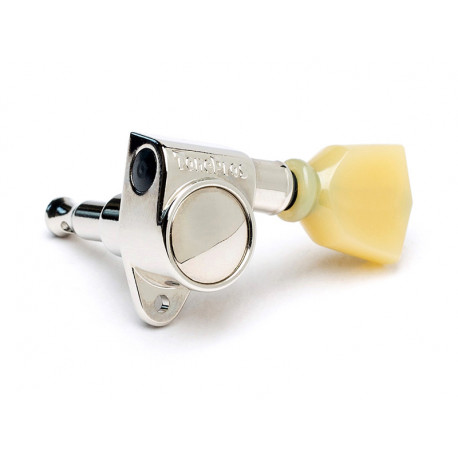 TONEPROS® MACHINE HEADS 3+3 KEYSTONE BUTTON 1:20 NICKEL