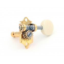 GOTOH® MACHINE HEADS SXB510V SOLID HEADSTOCK 3+3 IVORY BUTTON 1:15 GOLD