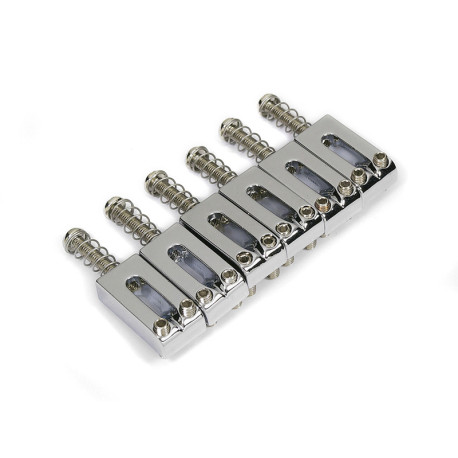 STRAT STYLE SADDLES 10.5mm RECTANGULAR CHROME (6PCS)