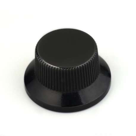 BOUTON TYPE STRAT METAL BLACK (SCREW) (2)