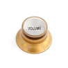 REFLECTOR KNOBS VOLUME SILVER TOP FOR SPLIT SHAFT US POTS GOLD (2 pcs)