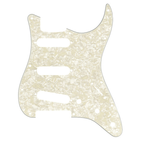 FENDER® PICKGUARD STRATOCASTER® S/S/S 11-HOLE MOUNT AGED WHITE PEARL 4-PLY