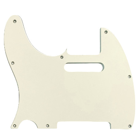 WD PICKGUARD® LEFT HAND FOR FENDER® TELE® 8 HOLES 2.3mm 3 PLY PARCHMENT