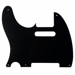 WD PICKGUARD® LEFT HAND FOR FENDER® TELE® 5 HOLES 1.52mm 1 PLY BLACK