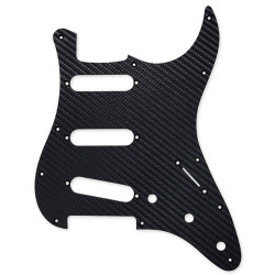HOSCO® PICKGUARD FOR STRAT® SSS 11 HOLES PLASTIC CARBON PATTERN