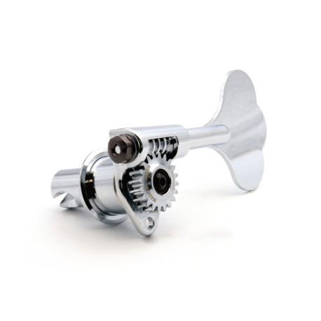 GOTOH® GBU510C-12 BASS MACH HEAD 17mm CLOVER BUTT BASS SIDE 1:20 CHROME (1pce)