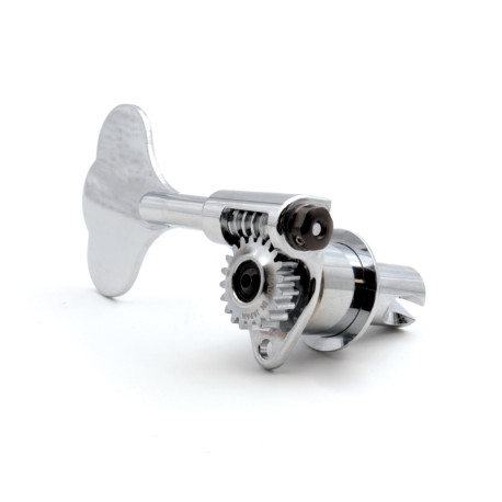 GOTOH® GBU510C-12 BASS MACH HEAD 17mm CLOVER BUTT TREBLE SIDE 1:20 CHROME (1pce)