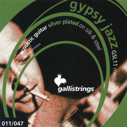 GALLI STRINGS® SILK & STEEL GYPSY JAZZ STRINGS MEDIUM 011-047 (BALL END)