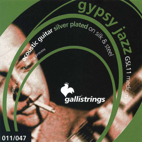 GALLI STRINGS® SILK & STEEL GYPSY JAZZ STRINGS MEDIUM 011-047 (BALL END)