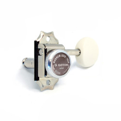 GOTOH® MACHINE HEADS SD90 MG-T BLOCABLE 3+3 WHITE BUTTON 1:15 NICKEL