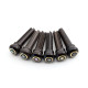 BRIDGE PINS EBONY FOR ACOUSTIC GUITAR ABALONE DOT / BRASS RING 5.1mm (6pcs)