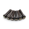 BRIDGE PINS EBONY FOR ACOUSTIC GUITAR ABALONE DOT / BRASS RING 5.1mm (6pcs)