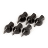 FENDER® BOUTONS CHICKEN HEAD AVEC VIS 6.35mm NOIR (6pcs)