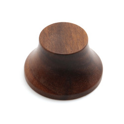 BELL KNOB 6mm PUSH-ON MOUNT WALNUT