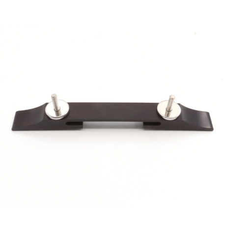 EBONY BASE FOR ARCHTOP BRIDGE NICKEL THUMBWHEELS