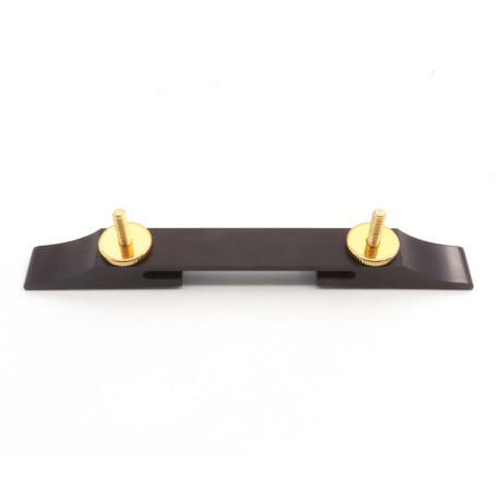 EBONY BASE FOR ARCHTOP BRIDGE GOLD THUMBWHEELS