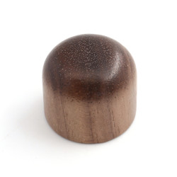 DOME KNOB 6mm PUSH-ON MOUNT WALNUT