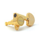 GOTOH® MACHINE HEADS SG301 3+3 KIDNEY BUTTON 1:18 GOLD