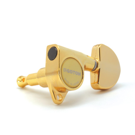 GOTOH® MACHINE HEADS SG301 3+3 KIDNEY BUTTON 1:18 GOLD