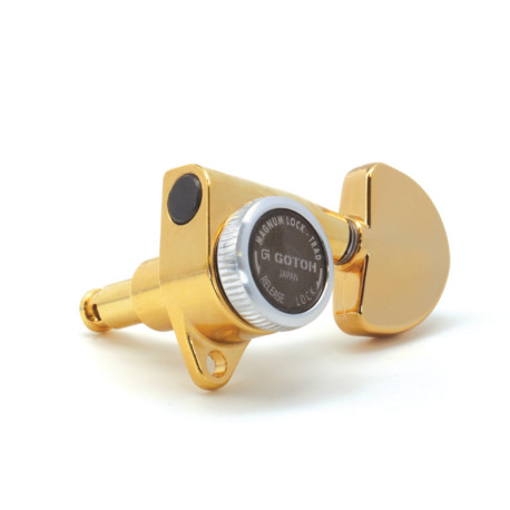 GOTOH® MACHINE HEADS SG301 MG-T LOCKING 3+3 KIDNEY BUTTON 1:18 GOLD