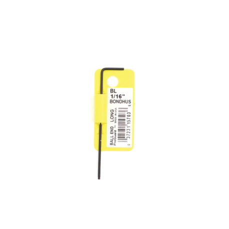 BONDHUS® BALL END ALLEN L-WRENCH 1/16 Inch (1.58mm)