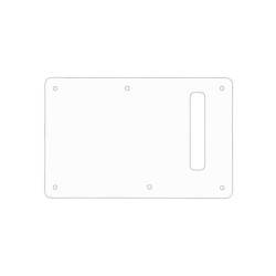 WD® CUSTOM PICKGUARD BACK PLATE WITH SLOT FOR STRAT® 2.28mm 3 PLY WHITE