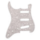 WD® CUSTOM PICKGUARD FOR STRAT® LEFT HAND SSS 11 HOLES 2.28mm 4 PLY WHITE PEARL