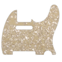 WD® CUSTOM PICKGUARD FOR TELE® 8 HOLES 2.28mm 4 PLY CREAM PEARL