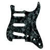 WD® CUSTOM PICKGUARD FOR STRAT® SSS 11 HOLES 2.28mm 4 PLY DARK BLACK PEARL