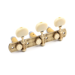APARICIO CLASSICAL MACHINE HEADS "CACERES" BRONZE / GOLD SHAFTS / IVORY BUTTONS
