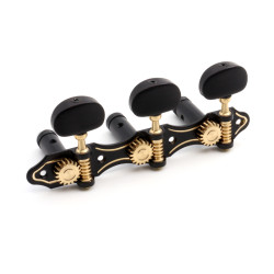 APARICIO CLASSICAL MACHINE HEADS "MURCIA" BLACK / BLACK SHAFTS / EBONY BUTTONS