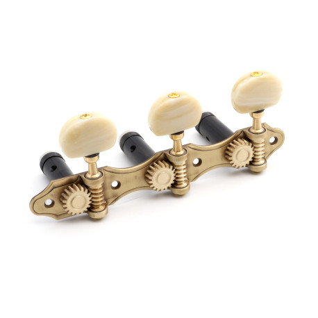 APARICIO CLASSICAL MACHINE HEADS "MURCIA" BRONZE / BLACK SHAFTS / IVORY BUTTONS