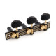 APARICIO CLASSICAL MACHINE HEADS "TERUEL" BLACK / BLACK SHAFTS / EBONY BUTTONS