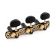 APARICIO CLASSICAL MACHINE HEADS "TOLEDO" BLACK / BLACK SHAFTS / EBONY BUTTONS